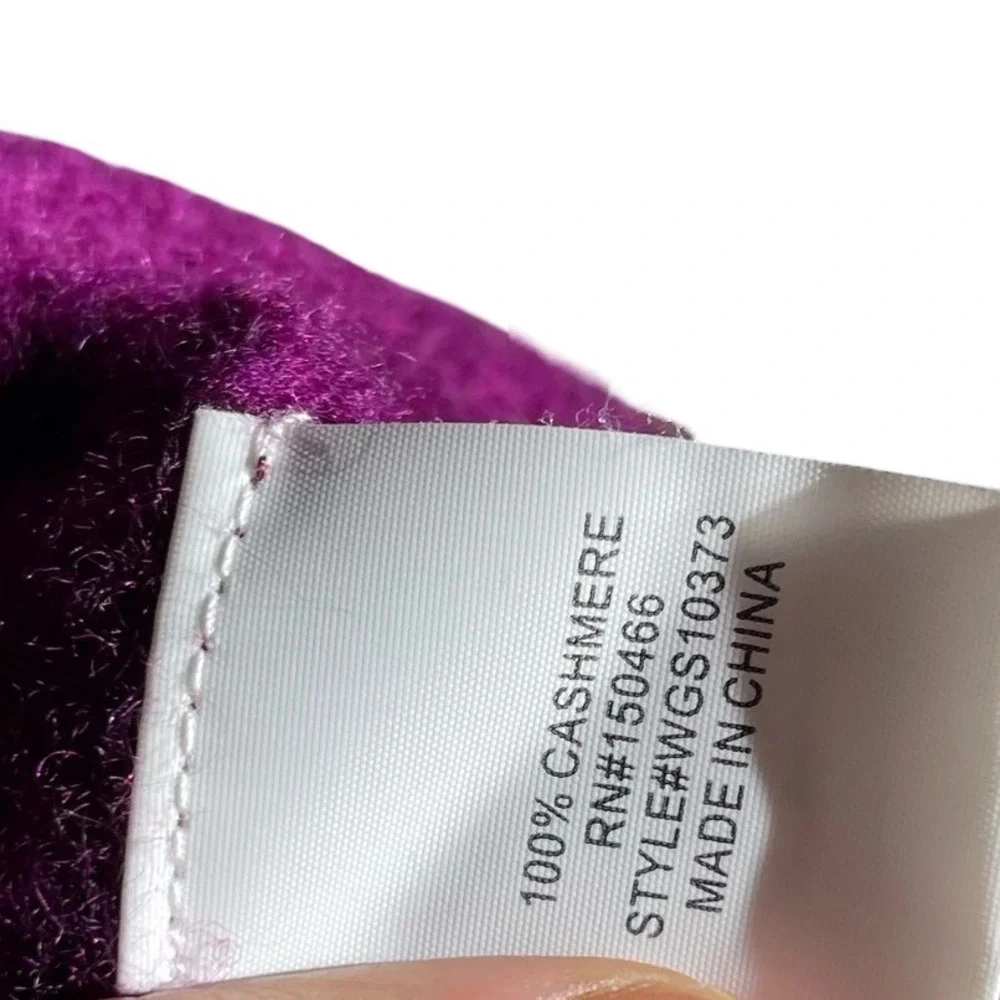 100% Cashmere Womens Purple V Neck Sweater Hawthorn  Size Medium - Picture 3 of 8
